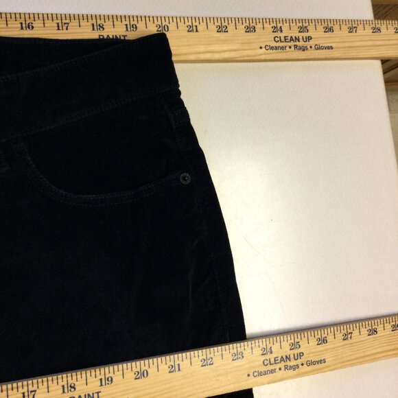 Old Navy Velvet Pants Size 20 Black Flare Higher High Rise Secret Smooth Pockets - Picture 6 of 12
